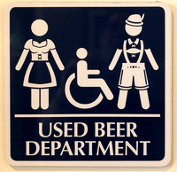 Used Beer Department sign copy