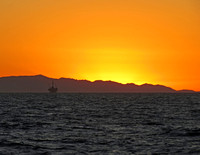 Santa Cruz Island at sunset