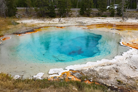 Colorful hot pool