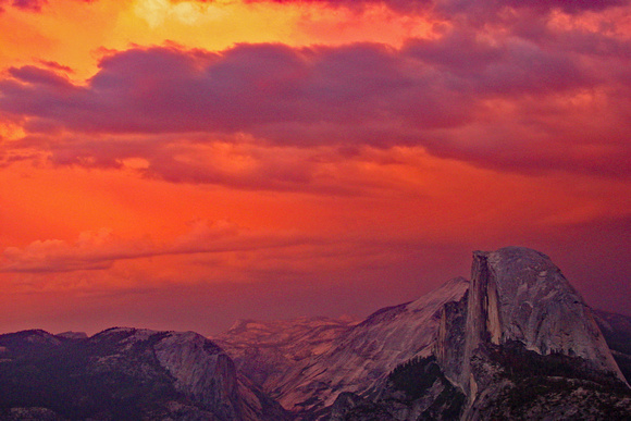 Storm clouds over Half Dome