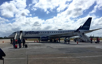 Jet Blue airliner for flight to Florida
