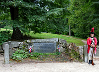 Concord Grave of British Soldiers and re-enactor
