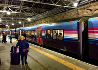 Anne in Edinburgh train station, Scotland