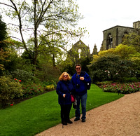 Anne and Bob in Holyrood garden