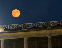 Moon over Harvard Stadium