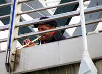 Trumpeter on London bridge