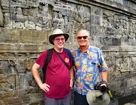 Bob and Michael Zeiler on Borobudur, Java, Indonesia